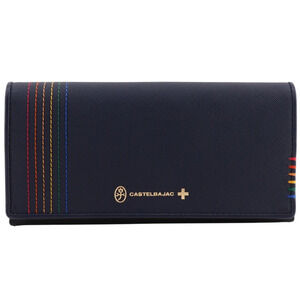 Castelbajac JC de CASTELBAJAC Shest Long Wallet 27604 Leather Black Snap Butt...